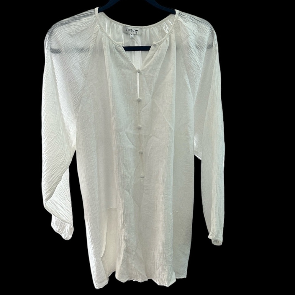 VICI & Caitlyn White Long Sleeve Romper